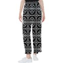 Seamless-pattern Black Women s Pants  View1