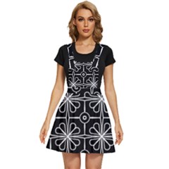 Seamless-pattern Black Apron Dress