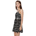 Seamless-pattern Black Short Frill Dress View2