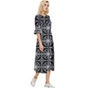 Seamless-pattern Black Double Cuff Midi Dress View3