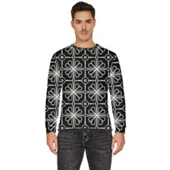 Seamless-pattern Black Men s Fleece Sweatshirt