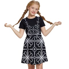 Seamless-pattern Black Kids  Apron Dress by nateshop