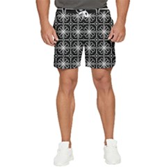 Seamless-pattern Black Men s Runner Shorts