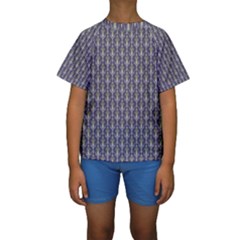 Seamless-pattern Gray Kids  Short Sleeve Swimwear by nateshop