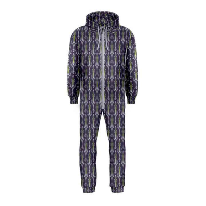 Seamless-pattern Gray Hooded Jumpsuit (Kids)