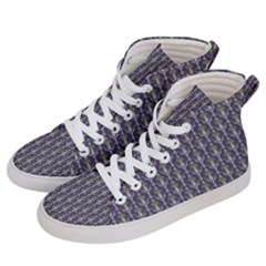 Seamless-pattern Gray Women s Hi-top Skate Sneakers by nateshop