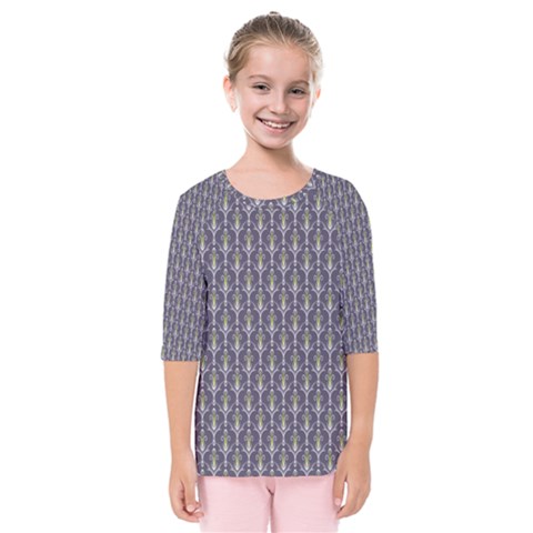 Seamless-pattern Gray Kids  Quarter Sleeve Raglan Tee by nateshop