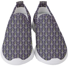 Seamless-pattern Gray Kids  Slip On Sneakers by nateshop