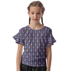 Seamless-pattern Gray Kids  Cut Out Flutter Sleeves by nateshop