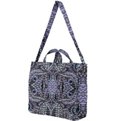 Abstract Kaleido Square Shoulder Tote Bag by kaleidomarblingart