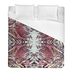 Pink On Gold Symmetry Duvet Cover (full/ Double Size) by kaleidomarblingart