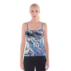 Abstract Waves Spaghetti Strap Top by kaleidomarblingart