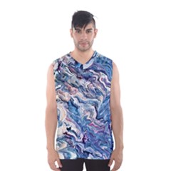 Abstract Waves Men s Basketball Tank Top by kaleidomarblingart