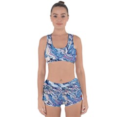 Abstract Waves Racerback Boyleg Bikini Set by kaleidomarblingart