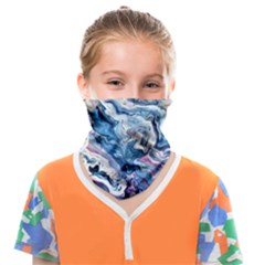 Abstract Waves Face Covering Bandana (kids) by kaleidomarblingart