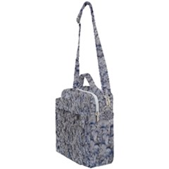 Cracked Texture Print Crossbody Day Bag by dflcprintsclothing