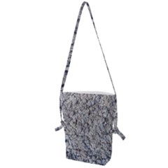 Cracked Texture Print Folding Shoulder Bag by dflcprintsclothing