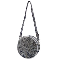 Cracked Texture Print Crossbody Circle Bag by dflcprintsclothing