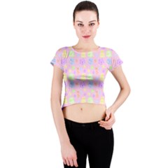 Dungeons And Cuties Crew Neck Crop Top by thePastelAbomination