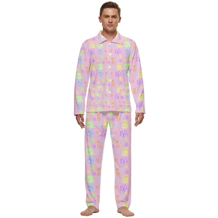 Dungeons and Cuties Men s Long Sleeve Velvet Pocket Pajamas Set