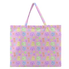 Dungeons And Cuties Zipper Large Tote Bag by thePastelAbomination