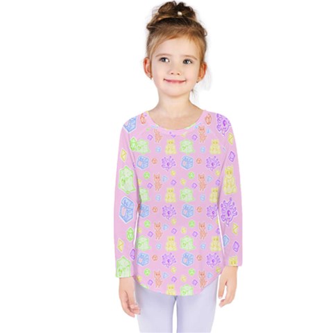 Dungeons And Cuties Kids  Long Sleeve Tee by thePastelAbomination