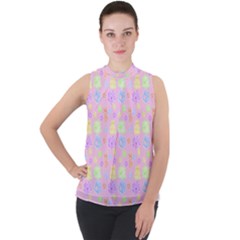 Dungeons And Cuties Mock Neck Chiffon Sleeveless Top by thePastelAbomination