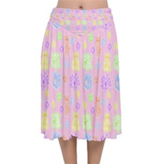 Dungeons And Cuties Velvet Flared Midi Skirt by thePastelAbomination