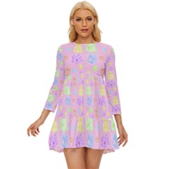 Dungeons And Cuties Long Sleeve Babydoll Dress by thePastelAbomination