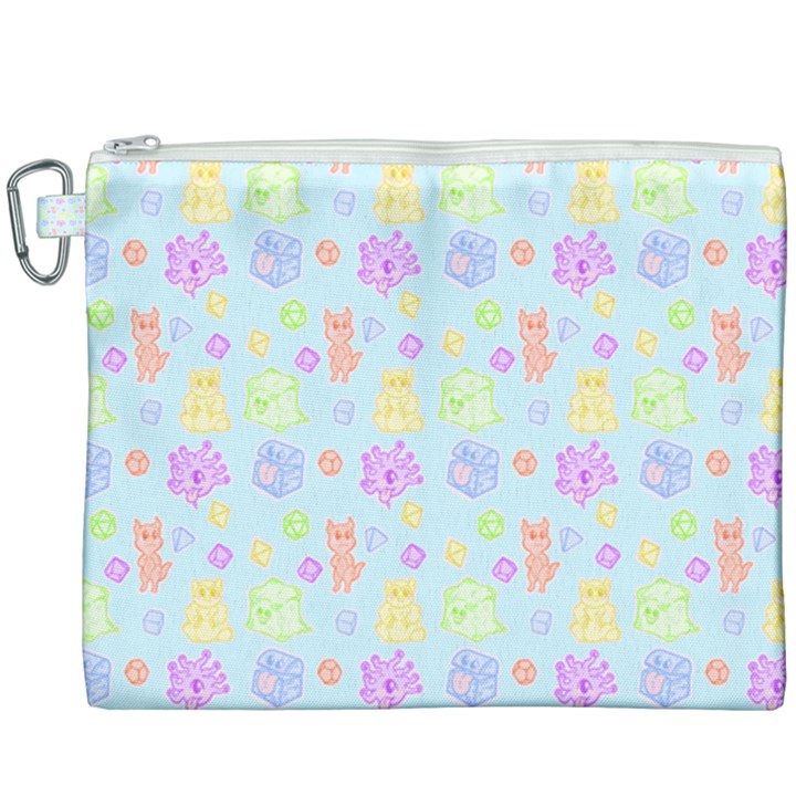 Dungeons and Cuties in Blue Canvas Cosmetic Bag (XXXL)