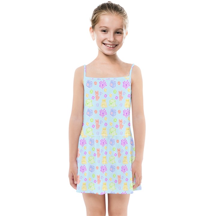 Dungeons and Cuties in Blue Kids  Summer Sun Dress