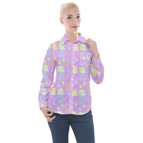 Dungeons And Cuties Women s Long Sleeve Pocket Shirt by thePastelAbomination