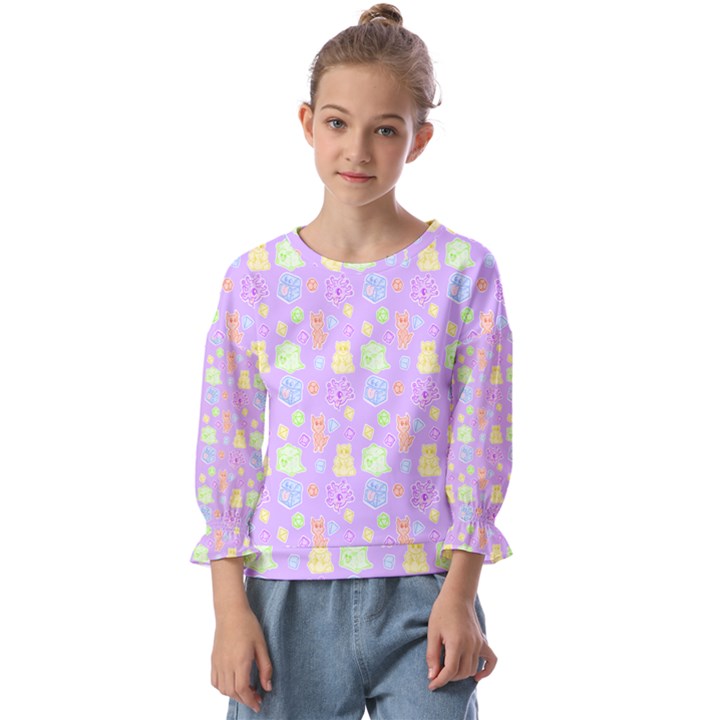 Dungeons and Cuties Kids  Cuff Sleeve Top