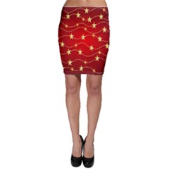 Background Christmas Decoration Holiday Xmas Shiny Bodycon Skirt by artworkshop