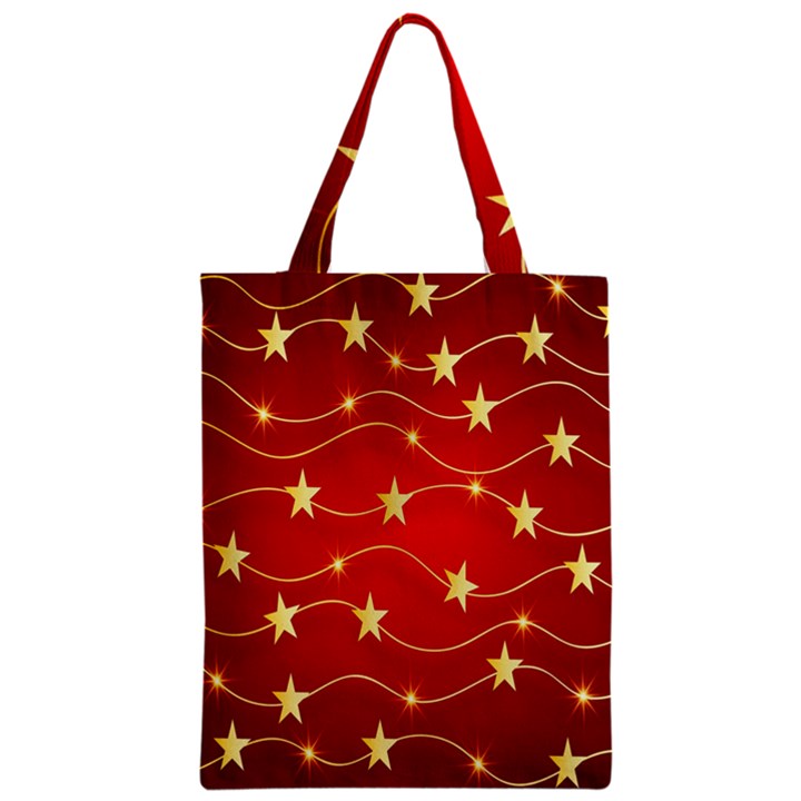 Background Christmas Decoration Holiday Xmas Shiny Zipper Classic Tote Bag