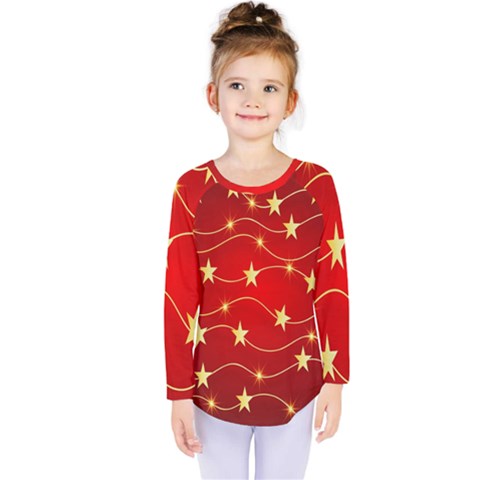 Background Christmas Decoration Holiday Xmas Shiny Kids  Long Sleeve Tee by artworkshop