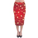 Background Christmas Decoration Holiday Xmas Shiny Velvet Midi Pencil Skirt View1