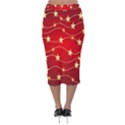 Background Christmas Decoration Holiday Xmas Shiny Velvet Midi Pencil Skirt View2