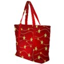 Background Christmas Decoration Holiday Xmas Shiny Zip Up Canvas Bag View1