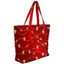 Background Christmas Decoration Holiday Xmas Shiny Zip Up Canvas Bag View2