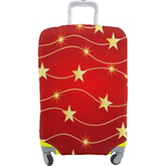 Background Christmas Decoration Holiday Xmas Shiny Luggage Cover (large) by artworkshop