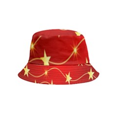 Background Christmas Decoration Holiday Xmas Shiny Inside Out Bucket Hat (kids) by artworkshop