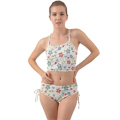  Background Colorful Floral Flowers Mini Tank Bikini Set by artworkshop