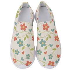  Background Colorful Floral Flowers Men s Slip On Sneakers by artworkshop