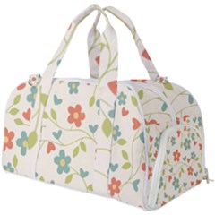  Background Colorful Floral Flowers Burner Gym Duffel Bag by artworkshop