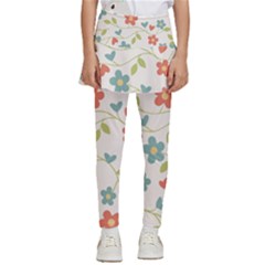  Background Colorful Floral Flowers Kids  Skirted Pants by artworkshop