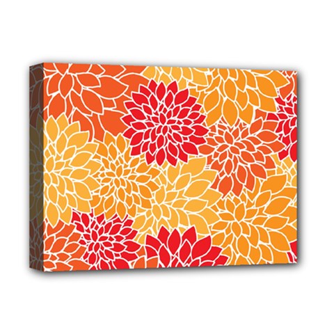 Background Colorful Floral Deluxe Canvas 16  X 12  (stretched)  by artworkshop