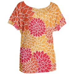 Background Colorful Floral Women s Oversized Tee by artworkshop