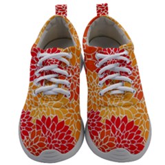 Background Colorful Floral Mens Athletic Shoes by artworkshop