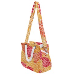 Background Colorful Floral Rope Handles Shoulder Strap Bag